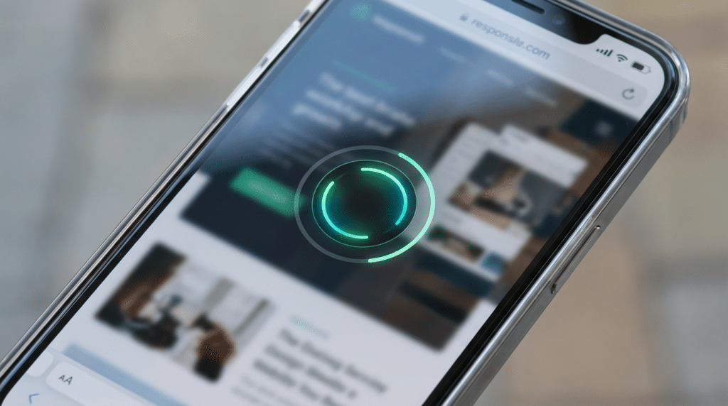 Mobile-first website load times on a smartphone for better Search Engine Optimization.