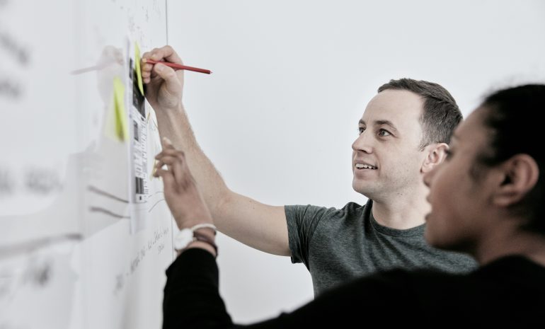 website project management team planning timeline