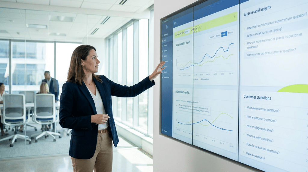 business woman looking over charts and graphs